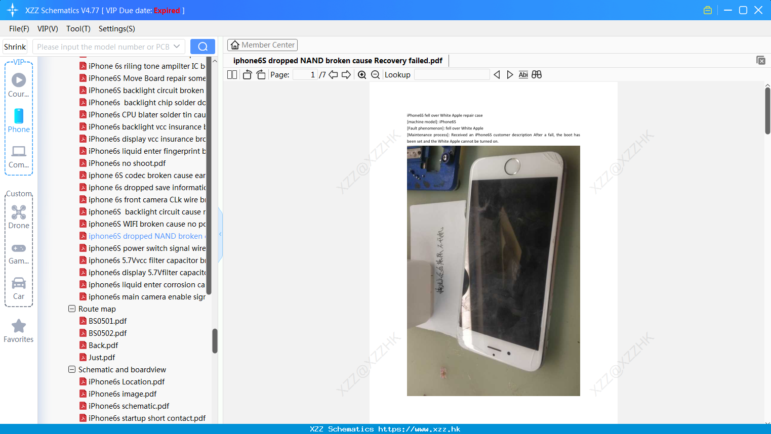 Iphone6S Dropped NAND Broken Cause Recovery Failed